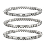 Stainless Steel Bead Bracelet for Women Men