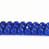 Faceted Round Stone Jades Loose Beads Chalcedony DIY Jewelry