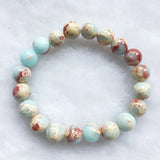 4/6/8/10MM Blood Sky Jade Bracelet Natural Stone Bead School Student Jewelry