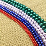 Glass Pearl Beads Round Ball Bead 85-210pcs For DIY Jewelry Making
