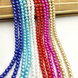 Glass Pearl Beads Round Ball Bead 85-210pcs For DIY Jewelry Making