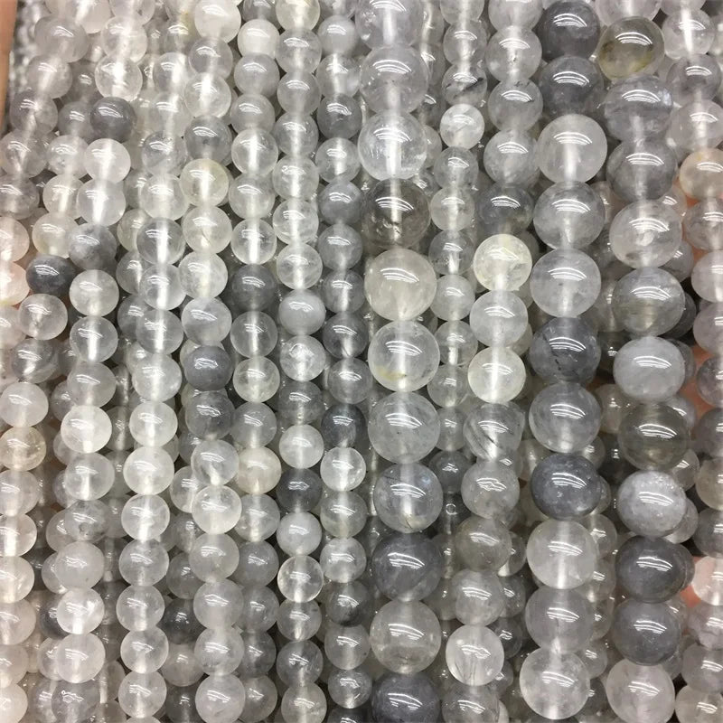 4/6/8/10MM Natural Stone Quartz Angola Cloud Crystal Bead