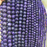 Purple Charoite Stone Beads for Jewelry Making DIY