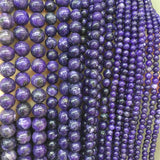 Purple Charoite Stone Beads for Jewelry Making DIY