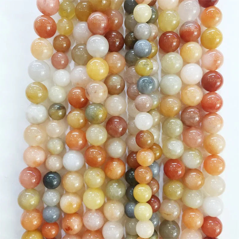 4/6/8/10MM Silk Jade Spacer Gemstone Beads for Jewelry Making DIY