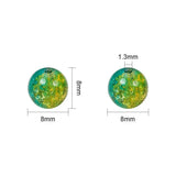 Colorful Round Crack Glass Loose Beads Set DIY Bracelet Jewelry Accessories
