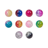 Colorful Round Crack Glass Loose Beads Set DIY Bracelet Jewelry Accessories