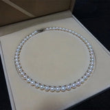 4/6/8/10mm Beads Pearls Necklace for Men Classic Pearls Necklace Choker
