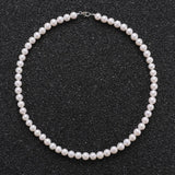 4/6/8/10mm Beads Pearls Necklace for Men Classic Pearls Necklace Choker