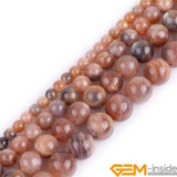 4/6/8/10mm Brown Sunstone Round Chakra Beads Lot 15inch
