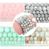 4/6/8/10mm Natural Stone Beads Amazonite Pink Agates Loose Spacer Beads