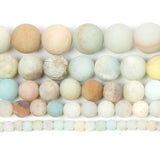 4/6/8/10mm Natural Stone Beads Amazonite Pink Agates Loose Spacer Beads