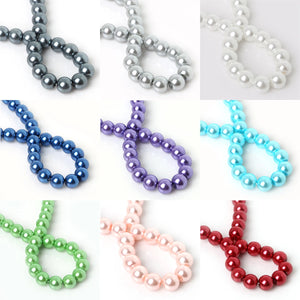 Glass Pearls Round Beads for Jewelry Making DIY Findings