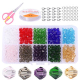 Glass Bicone Beads Austria Crystal Faceted Beads Set for Jewelry Making
