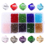 Glass Bicone Beads Austria Crystal Faceted Beads Set for Jewelry Making
