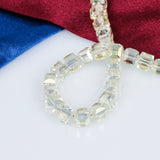 Glass Crystal Square Beads Spacer for Jewelry Making DIY Cube Bead & Necklace