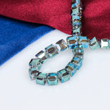 Glass Crystal Square Beads Spacer for Jewelry Making DIY Cube Bead & Necklace
