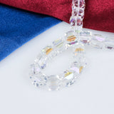 Glass Crystal Square Beads Spacer for Jewelry Making DIY Cube Bead & Necklace