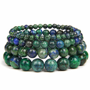 4/6/8/10mm Green Phoenix Lapis Lazuli Beaded Bracelet