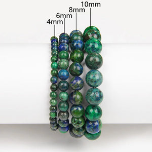 4/6/8/10mm Green Phoenix Lapis Lazuli Beaded Bracelet