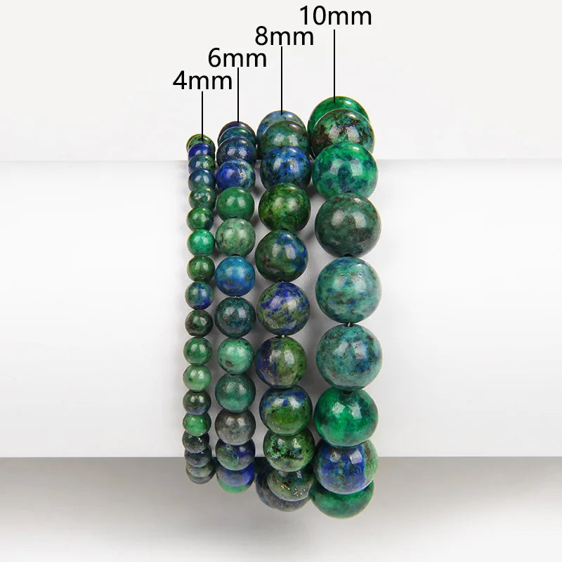 4/6/8/10mm Green Phoenix Lapis Lazuli Beaded Bracelet