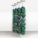 4/6/8/10mm Green Phoenix Lapis Lazuli Beaded Bracelet
