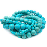 Brown Wood Grain Stone Beads 4-10mm Round Loose Beads for DIY Jewelry