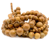 Brown Wood Grain Stone Beads 4-10mm Round Loose Beads for DIY Jewelry