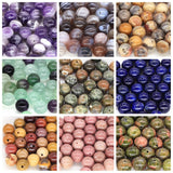 Natural Round Stones 4/6/8/10mm Loose Beads for Jewelry Making DIY Bracelet
