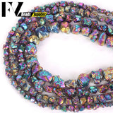 4/6/8/10mm Citrine Stone Beads Multicolor