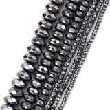 4/6/8/10mm Hematite Faceted Oval Spacer Beads for Jewelry Making DIY