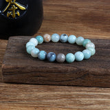 4/6/8/10mm Multicolor Amazonite Beads Bracelet - Healing Yoga Charm Bangle