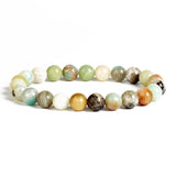 4/6/8/10mm Multicolor Amazonite Beads Bracelet - Healing Yoga Charm Bangle