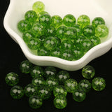 Green Cracked Natural Stone Loose Spacer Beads 15in
