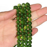 Green Cracked Natural Stone Loose Spacer Beads 15in