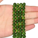 Green Cracked Natural Stone Loose Spacer Beads 15in