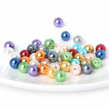 4/6/8/10mm Pearlized Round Glass Beads for Jewelry Making