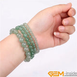 Green Strawberry Quartz Chakra Beads Bracelet 7 1/2inch