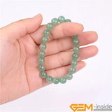 Green Strawberry Quartz Chakra Beads Bracelet 7 1/2inch