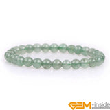 Green Strawberry Quartz Chakra Beads Bracelet 7 1/2inch