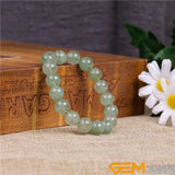 Green Strawberry Quartz Chakra Beads Bracelet 7 1/2inch