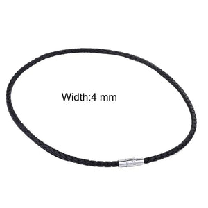 Brown Leather Choker Necklace 8 mm Silver Clasp