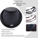 Brown Leather Choker Necklace 8 mm Silver Clasp