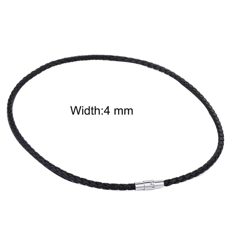 Brown Leather Choker Necklace 8 mm Silver Clasp