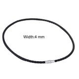 Brown Leather Choker Necklace 8 mm Silver Clasp