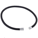Brown Leather Choker Necklace 8 mm Silver Clasp