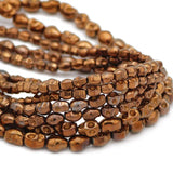 4/6/8MM Copper Natural Stone Skull Head Hematite Spacers Charm Loose Beads