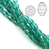4/6/8MM Glass Faceted Oval Beads Crystal Rice Beaded For DIY Making Crafts