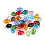 4/6/8MM Glass Faceted Oval Beads Crystal Rice Beaded For DIY Making Crafts