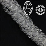 4/6/8MM Glass Faceted Oval Beads Crystal Rice Beaded For DIY Making Crafts